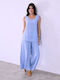 Celestino Set Women's Sleeveless Blouse Trousers Light Blue