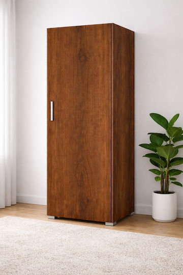 Μονόφυλλη Ντουλάπα Καρυδί 48x50x180cm