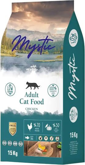 Mystic Dry Cat Food With Low Grains For Neutered Cats With Chicken Vegetables 15kg