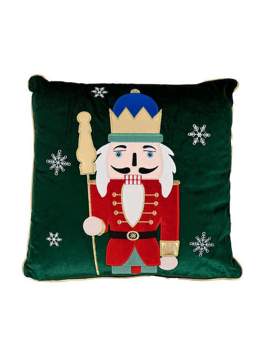 Christmas Decorative Pillow Nutcracker Fylliana Fl113 Red-Green 42x42cm