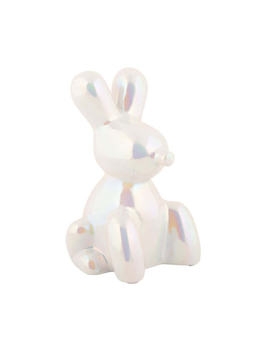 Present Time Decorative Rabbit Made of Ceramic Material 9x15cm