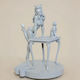 Unpainted 3D Figure Catwoman Standing By Table 3D Painting DIY Gift Colors 20 Cm 1:8