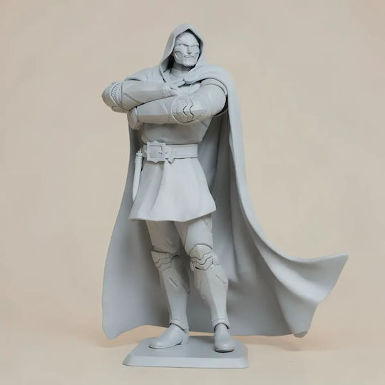Άβαφη 3d Φιγούρα Life Size Dr Doom Statue Βάψιμο Diy Δώρο Χρώματα 30 Cm 1:6