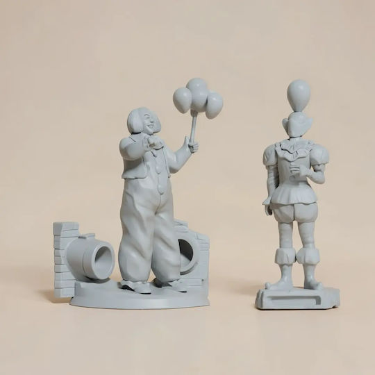 Unpainted 3D Figure Pennywise 80s Digital Painting DIY Gift Colors 15.2 Cm 1:12
