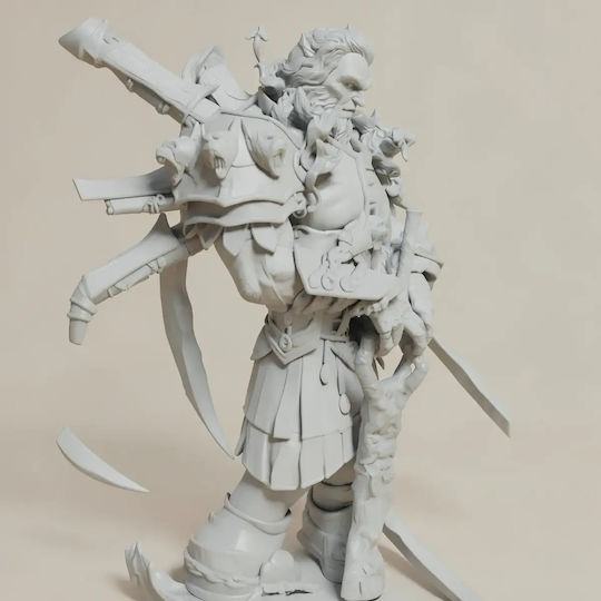 Unpainted 3D Figure Ares God War 3D Painting DIY Gift Colors 20 Cm 1:8