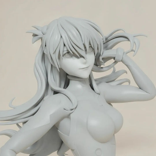 Άβαφη 3d Φιγούρα Asuka Langley Stand Pose 230mm Βάψιμο Diy Δώρο Χρώματα 15,2 Cm 1:12