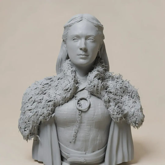 Unpainted 3D Figure Sophie Turner Sansa Stark Game Thrones Ready To Paint DIY Gift Colors 15.2 Cm 1:12