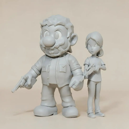 Unpainted 3D Figurine Last of Us Super Mario Version Painting Diy Geschenk Farben 30 Cm 1:6