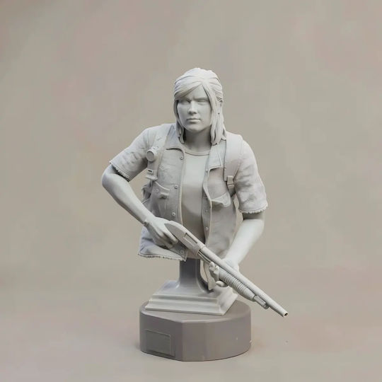 Figurină 3D Nevopsită Ellie Cu Pistol Ultimul Dintre Noi Bust 3D Vopsire DIY Cadou Culori 30 Cm 1:6