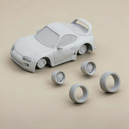 iLovePrints Sammelbare Figuren Abgeflammte 3D Figur Modell Kit Car Toyota Supra Mk4 Bemalt Diy Geschenk Farben 30 Cm 1:6