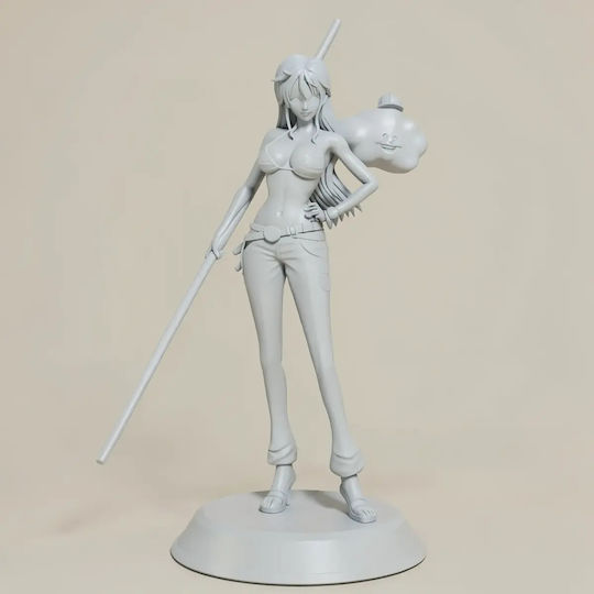 Άβαφη 3d Φιγούρα Nami Cloud 1 10 Stand Alone Βάψιμο Diy Δώρο Χρώματα 15,2 Cm 1:12
