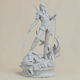 Figurină 3D Nevopsită Ciri The Witcher 4 Vopsire Diy Cadou Culori 30 Cm 1:6