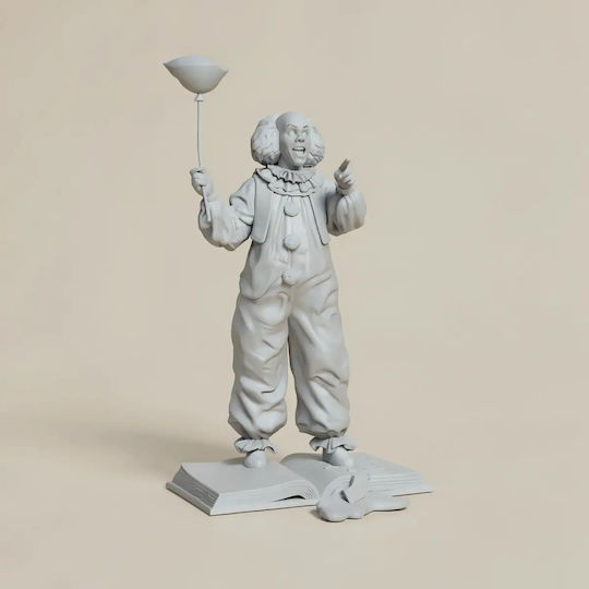 Unpainted 3D Figure Pennywise It 1990 3D Model Painting DIY Gift Colors 30 Cm 1:6
