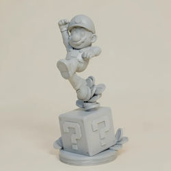 Unpainted 3D Figure Super Mario Bros On Mystery Box Painting DIY Gift Colors 20 Cm 1:8 Unpainted 3D Figure Super Mario Bros On Mystery Box Painting DIY Gift Colors 20 Cm 1:8