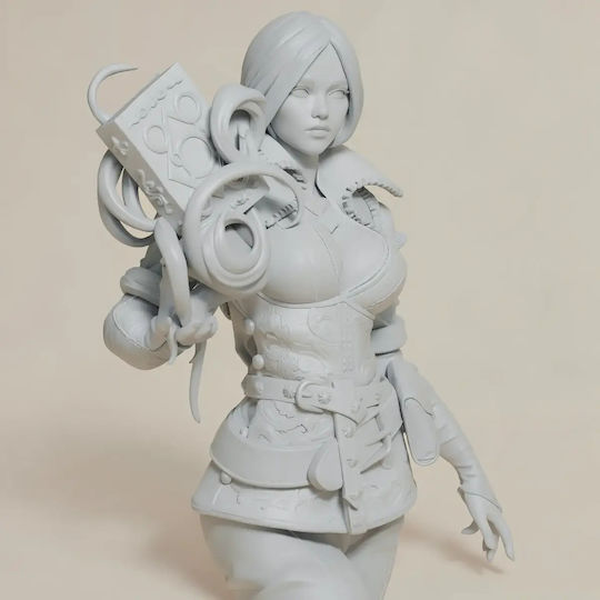 Unbemalte 3D Figur Triss Merigold Stehend Aus Der Witcher Sammlung Diy Malen Geschenk Farben 20 Cm 1:8