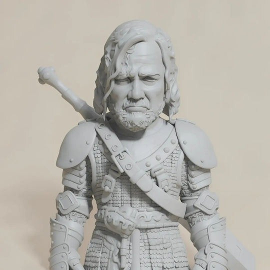 Unpainted 3D Figure Game Thrones Hound Chibi 3D Printing Figurine Painting DIY Gift Colors 30 Cm 1:6