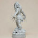 Unbemalte 3d Figur Wolf Predator 3d Druckmodell Bemalen Diy Geschenk Farben 30 Cm 1:6