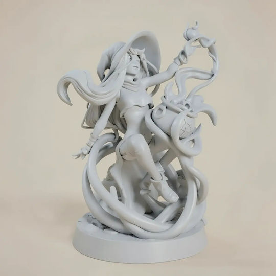 Unpainted 3D Figure Witch Halloween Painting DIY Gift Colors 20 Cm 1:8