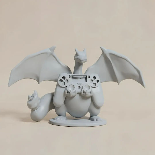 Unpainted 3D Figure Charizard Joystick Holder 3D Model Sculpture Painting DIY Gift Colors 15.2 Cm 1:12