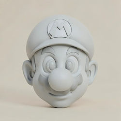 Άβαφη 3d Φιγούρα Cosplay Italian Red Plumber Super Mario Mask Βάψιμο Diy Δώρο Χρώματα 15,2 Cm 1:12