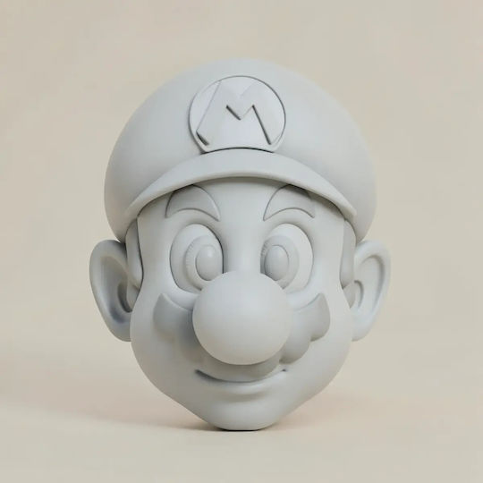 Unpainted 3D Figure Cosplay Italian Red Plumber Super Mario Mask Painting Diy Gift Colors 15.2 Cm 1:12