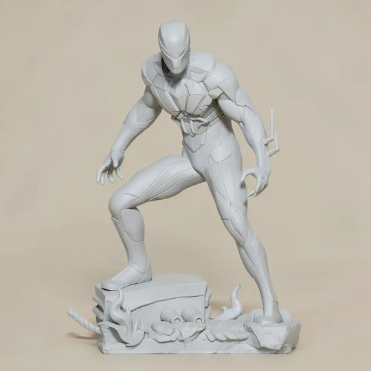 Unpainted 3D Figure Spiderman 2099 Fire Base Painting DIY Gift Colors 15.2 Cm 1:12