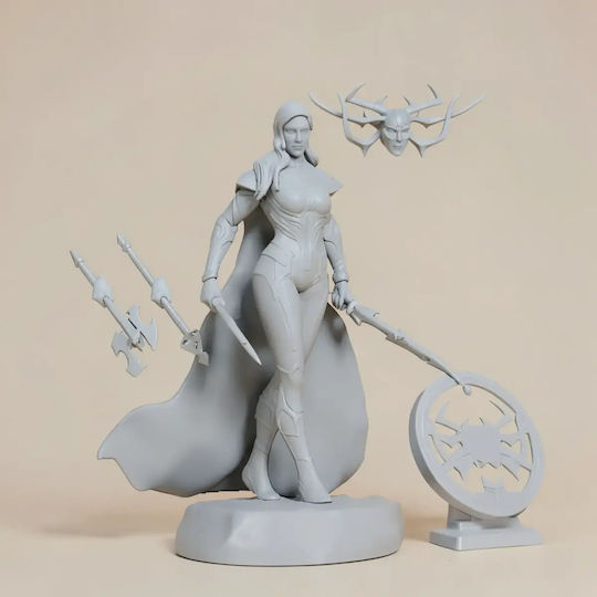 Unpainted 3D Figure Hela Helmet 3D Printing Model Thor Painting DIY Gift Colors 20 Cm 1:8