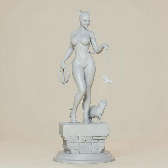 Unbemalte 3d Figur Catwoman V4 Aus DC Bemalbar Diy Geschenk Farben 20 Cm 1:8