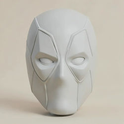 Unpainted 3D Figure Cosplay Deadpool 3 Mask Painting DIY Gift Colors 15.2 Cm 1:12