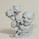 Unpainted 3D Chibi Figure Rocket Groot Guardians Galaxy Painting Diy Gift Colors 30 Cm 1:6