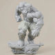 Unpainted 3D Figure Hulk Muscle Walking Ready To 3D Model Painting DIY Gift Colors 20 Cm 1:8
