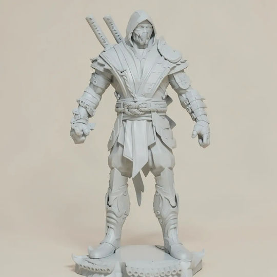 Άβαφη 3D Фигура Scorpion От Mortal Kombat Миниатюра Боядисване Направи Си Сам Подарък Цветове 30 См 1:6