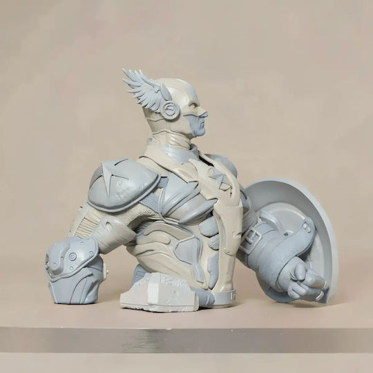 Unpainted 3D Figure Captain America Thor Painting DIY Gift Colors 15.2 Cm 1:12