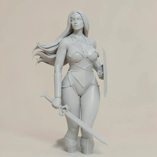 Unpainted 3D Figur Wonder Woman Classic Thicc 3D Painting Diy Geschenk Farben 15,2 cm 1:12