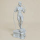 Unpainted 3D Figur Catwoman auf Base Bemalt Diy Geschenk Farben 30 Cm 1:6