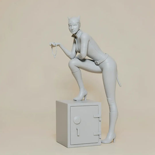 Unpainted 3d Figur Catwoman V3 Aus Dc Bemalbar Diy Geschenk Farben 30 Cm 1:6