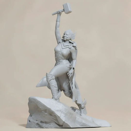 Unpainted 3D Figure Lady Thor Jane Foster 3D Model V2 Painting DIY Gift Colors 20 Cm 1:8