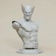 Unpainted 3D Figure Wolverine Bust Deadpool Wolverine Movie Painting DIY Gift Colors 20 Cm 1:8