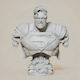 Άβαφη 3d Фигура Superman Dark Night Бюст Портрет Дигитално Боядисване DIY Подарък Цветове 15,2 см 1:12