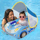 bebeLOGIC Schwimmtrainer mit Sonnenschutz Blau