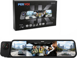 PerVoi Q7 Σετ Καθρέπτης με Κάμερα DVR Αυτοκινήτου 4K με Οθόνη 10" Wi-Fi, GPS & Κάμερα Οπισθοπορείας