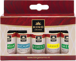 Set Cadou 5 Uleiuri Aromatice De Aromaterapie Miros Proaspăt Energie Pură King Aroma
