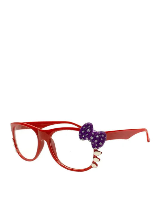 Nerd Clear Детски Слънчеви Очила Hello Kitty Червени
