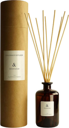 Olphactory Cedar & Oud Fragrance Sticks Aroma Reed Diffuser 500 Ml