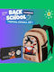School Bag Set Backpack Dragon Ball Goku Foodie Brown Plus Triple Pencil Case