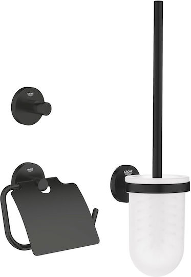 Grohe Επιτοίχιο Σετ Αξεσουάρ Μπάνιου Μεταλλικό Μαύρο