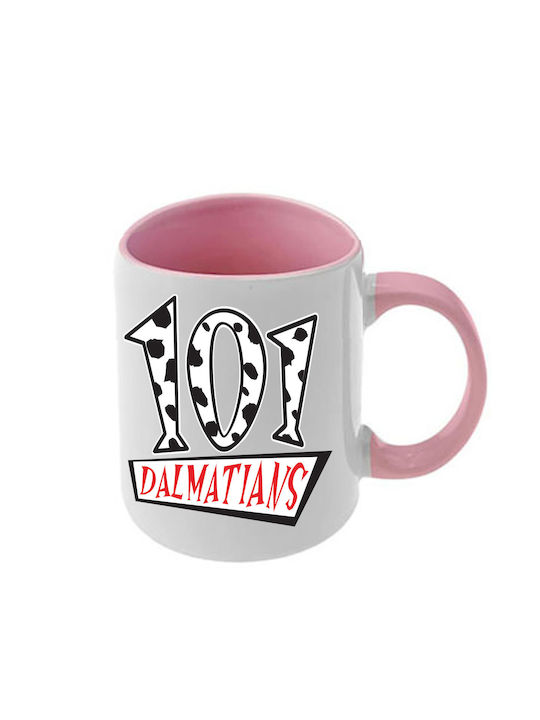 Κούπα Dalmatians Δαλματίας Ροζ Λαβή Εσωτερικό