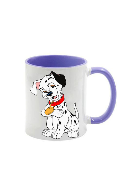 Κούπα Dalmatians Δαλματίας Λιλά Λαβή Εσωτερικό