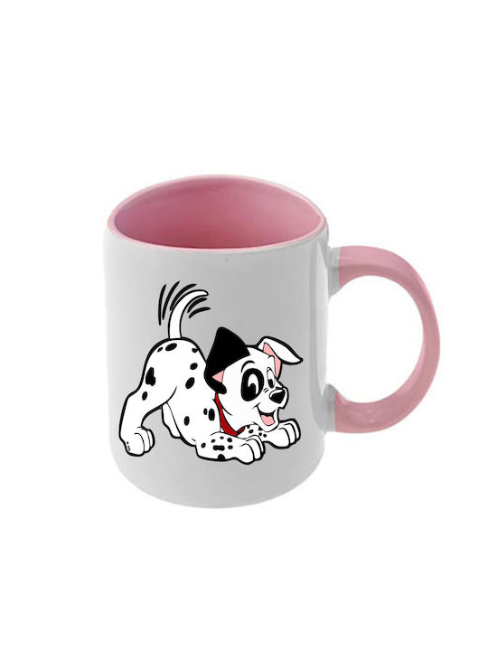 Κούπα Dalmatians Δαλματίας Ροζ Λαβή Εσωτερικό