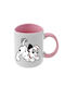 Mug Dalmatians Dalmatian Pink Handle Interior